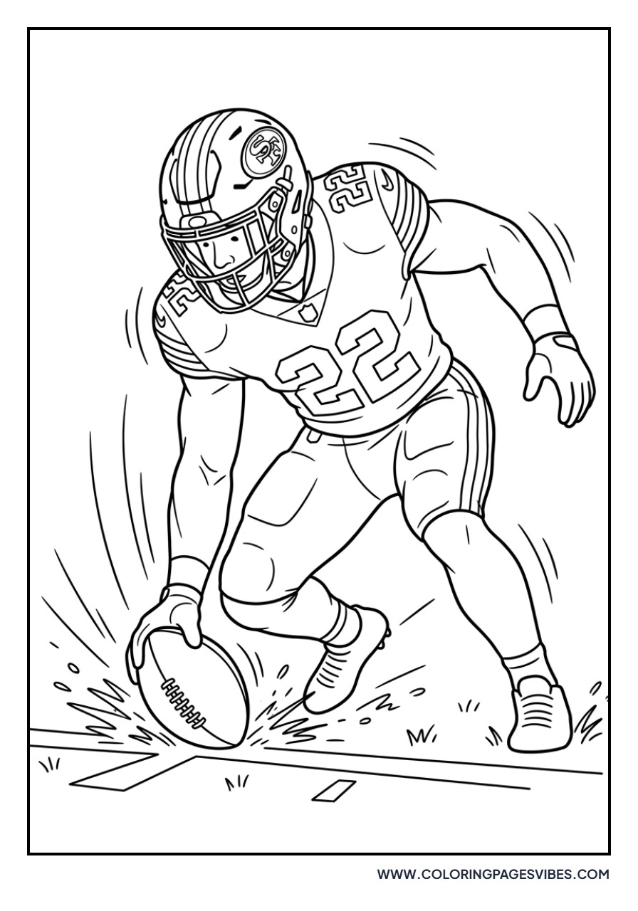 McCaffrey Spiking the Ball