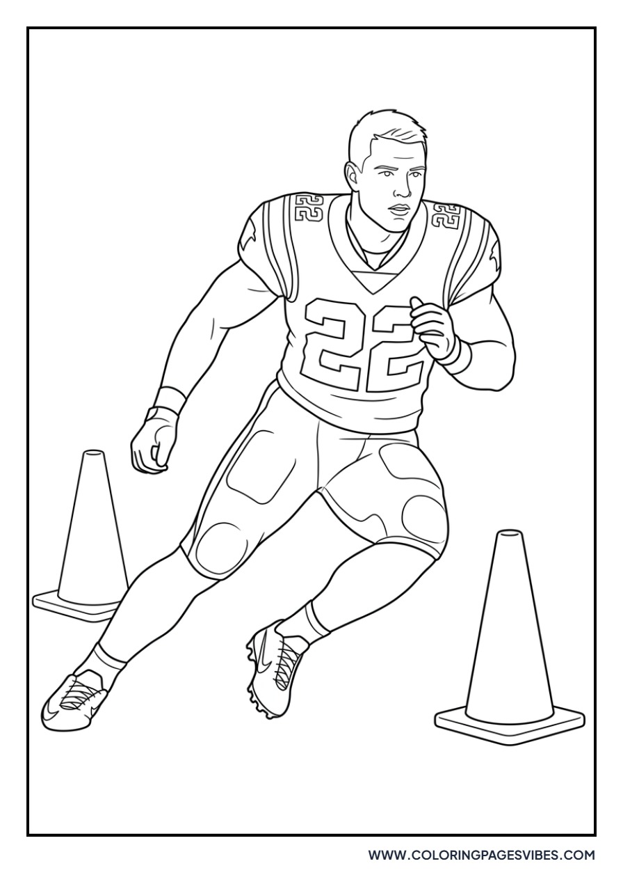 McCaffrey Training with Cones