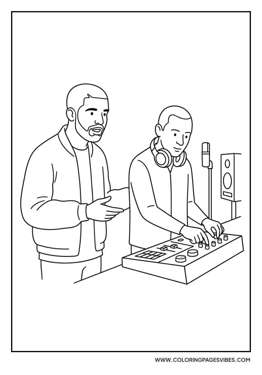 Drake and 40 in Studio