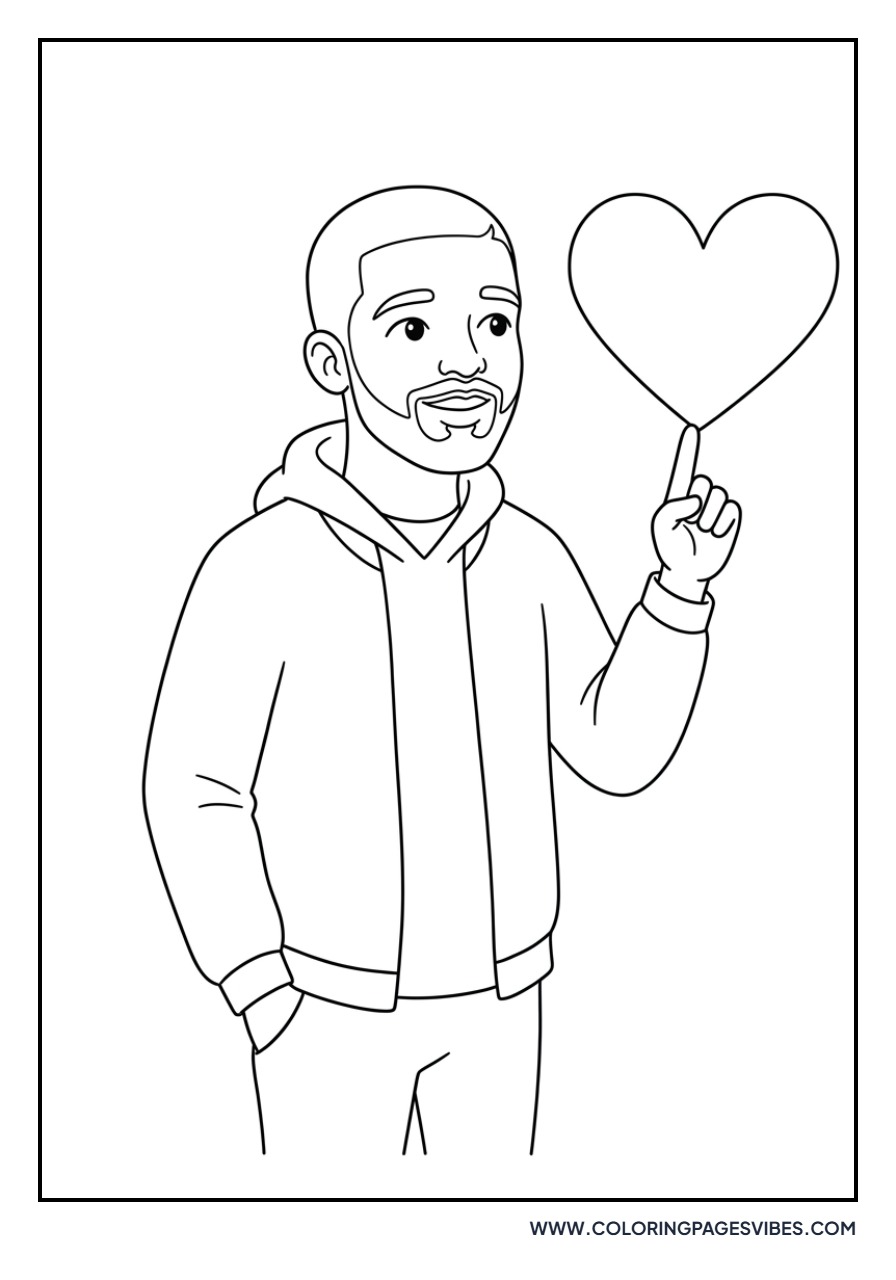 Drake Drawing a Heart