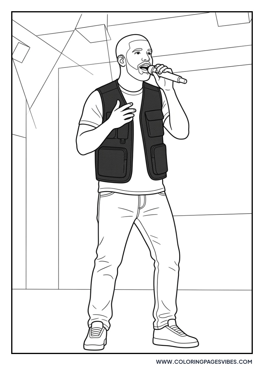 Drake Holding a Microphone