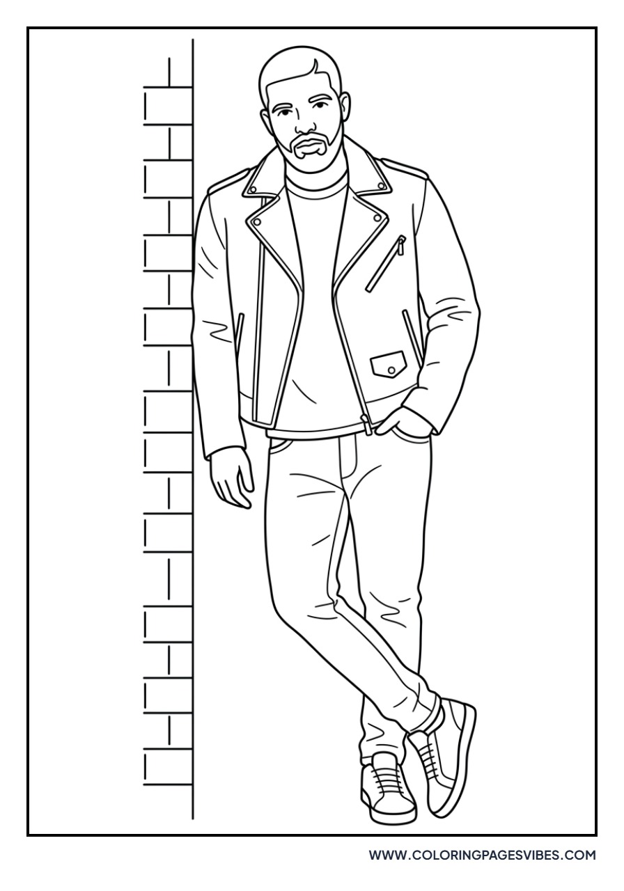 Drake in a Leather Jacket