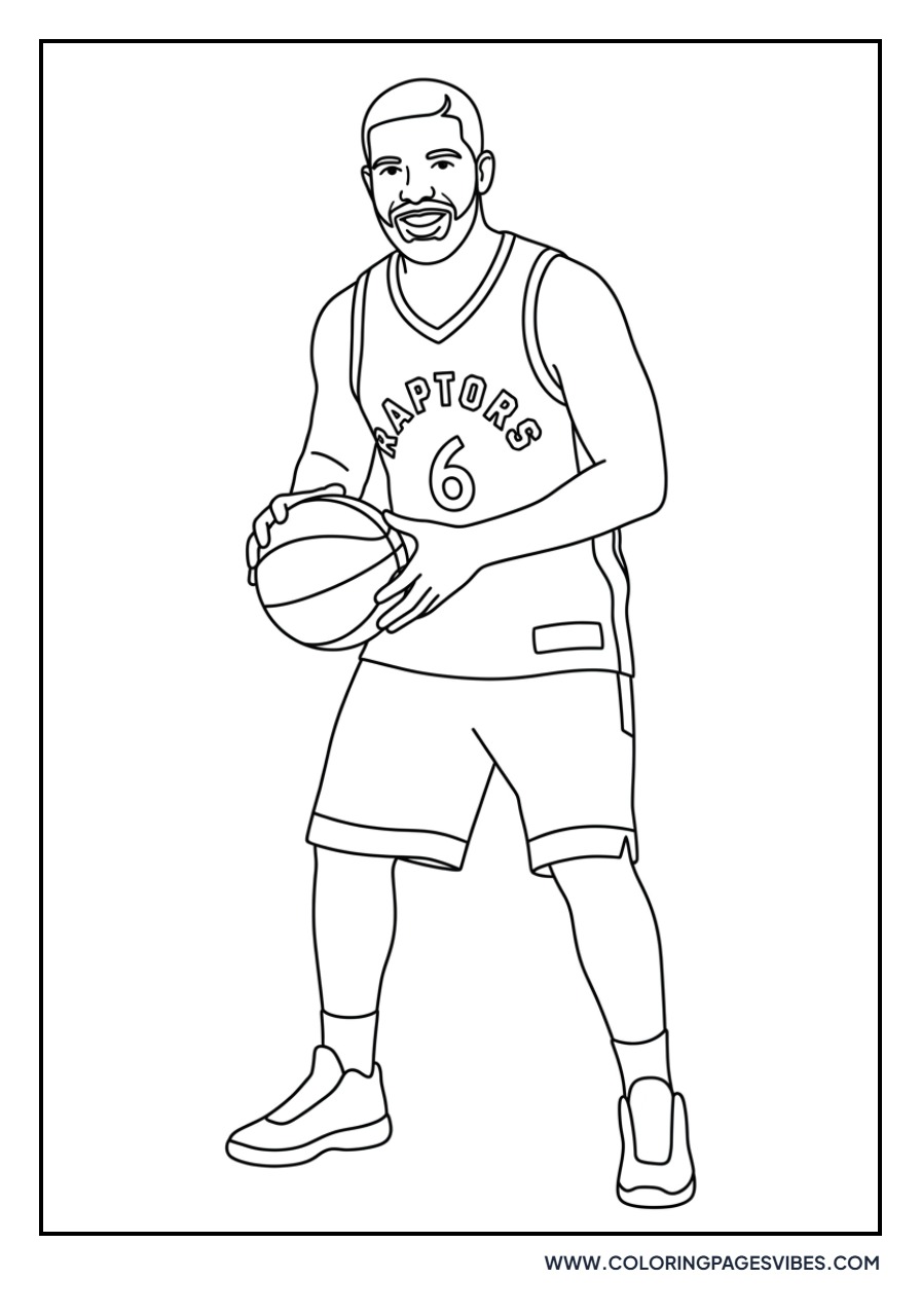 Drake with a Basketball