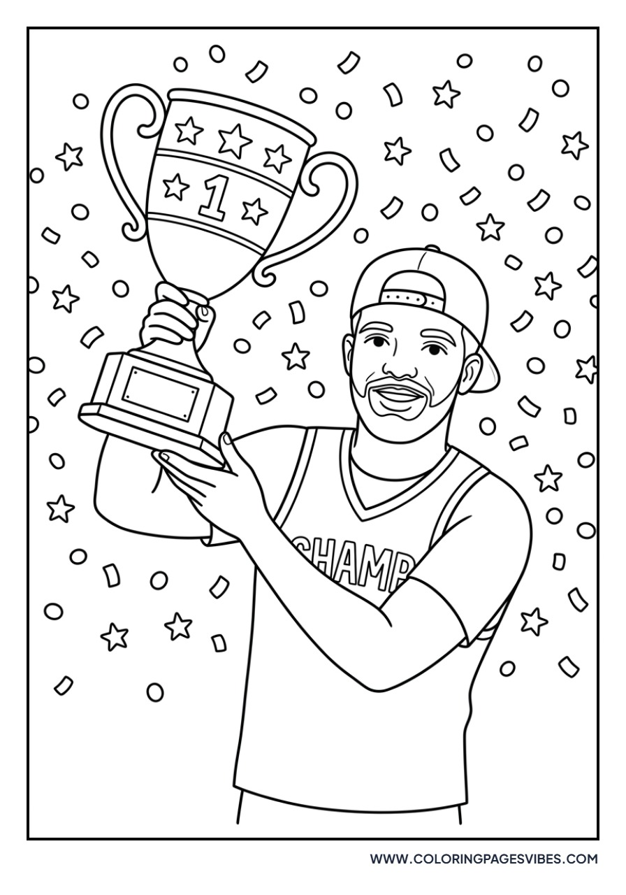 Drake with a Trophy