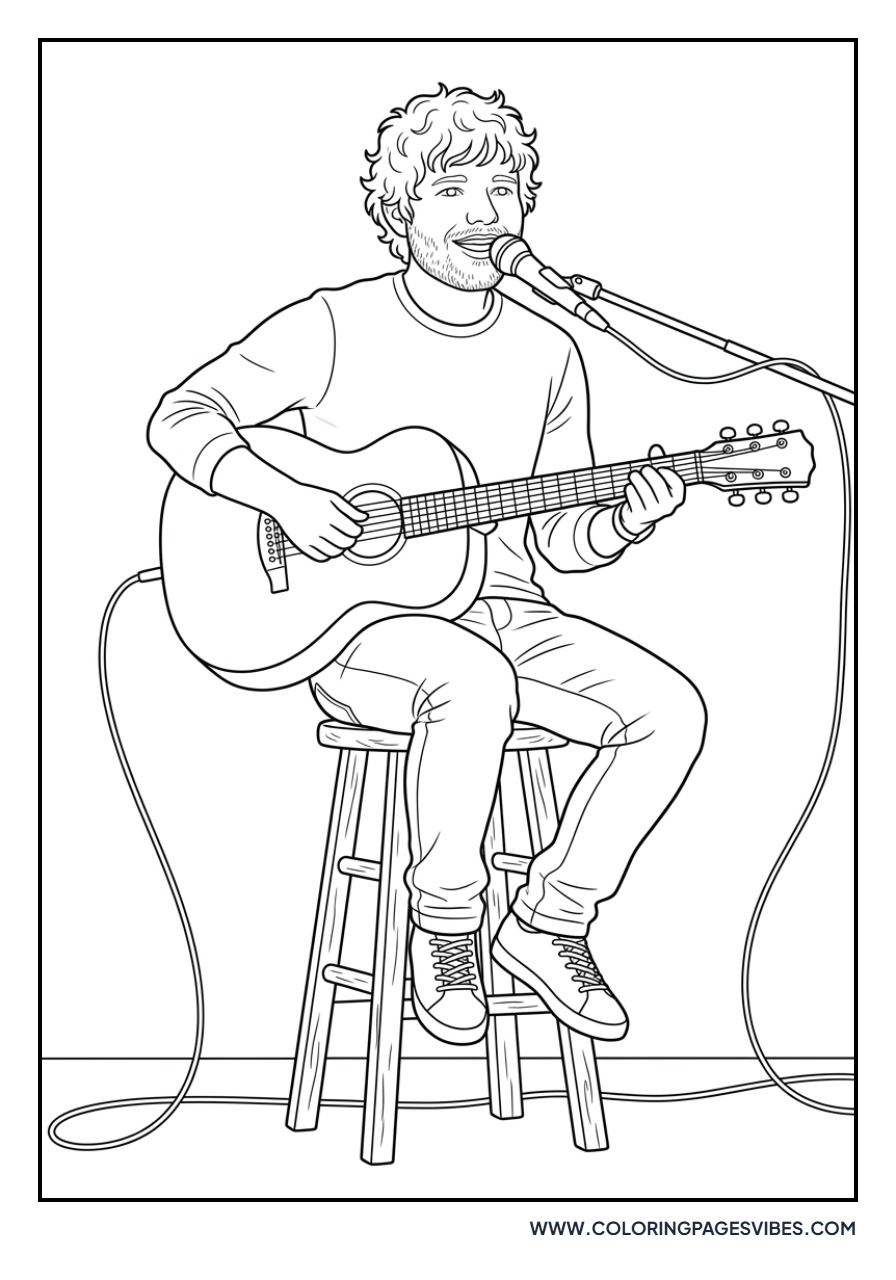 Ed Sheeran on a Stool