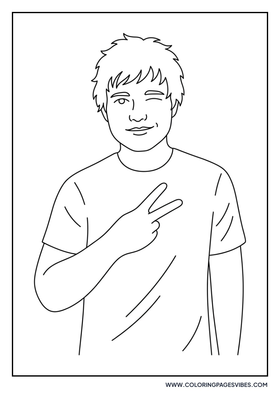 Ed Sheeran Peace Sign