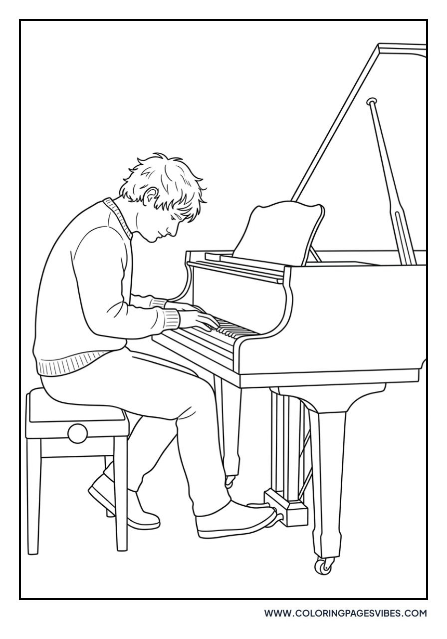 Ed Sheeran Playing Piano