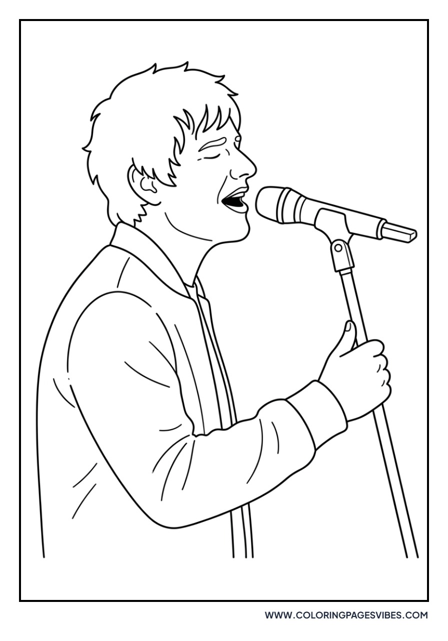 Ed Sheeran Singing into Mic