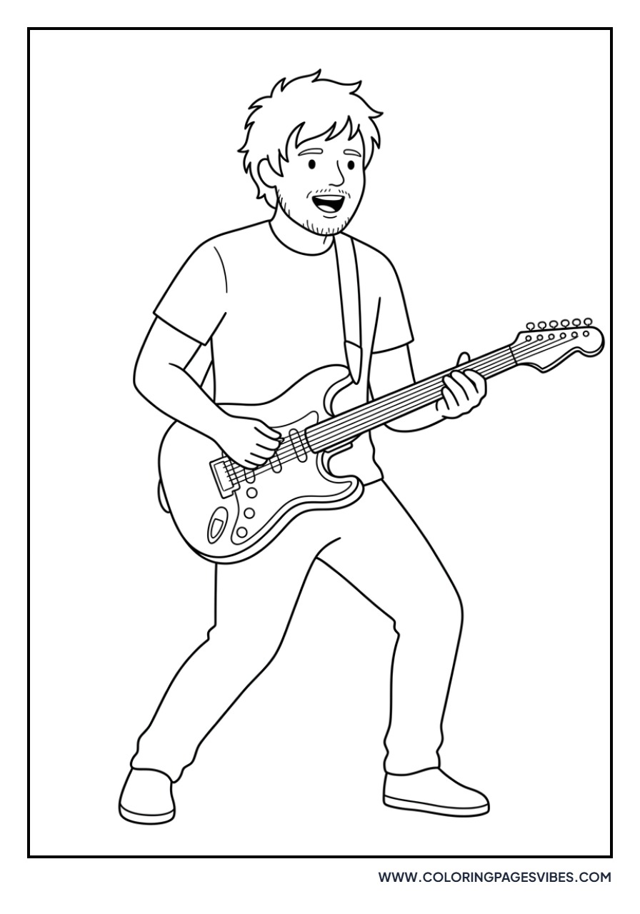 Ed Sheeran with Electric Guitar