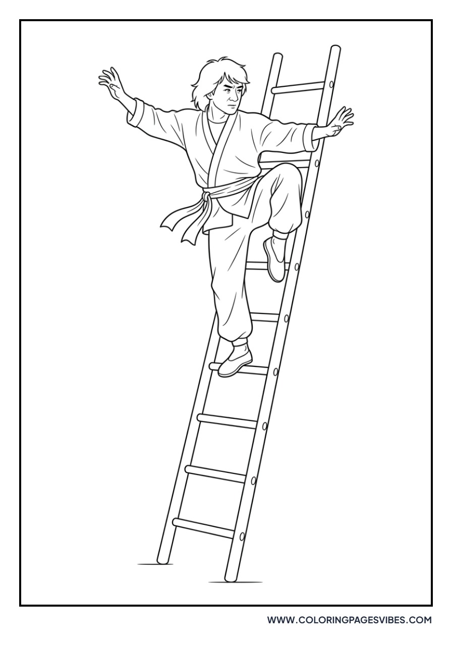 Jackie Chan Ladder Stunt