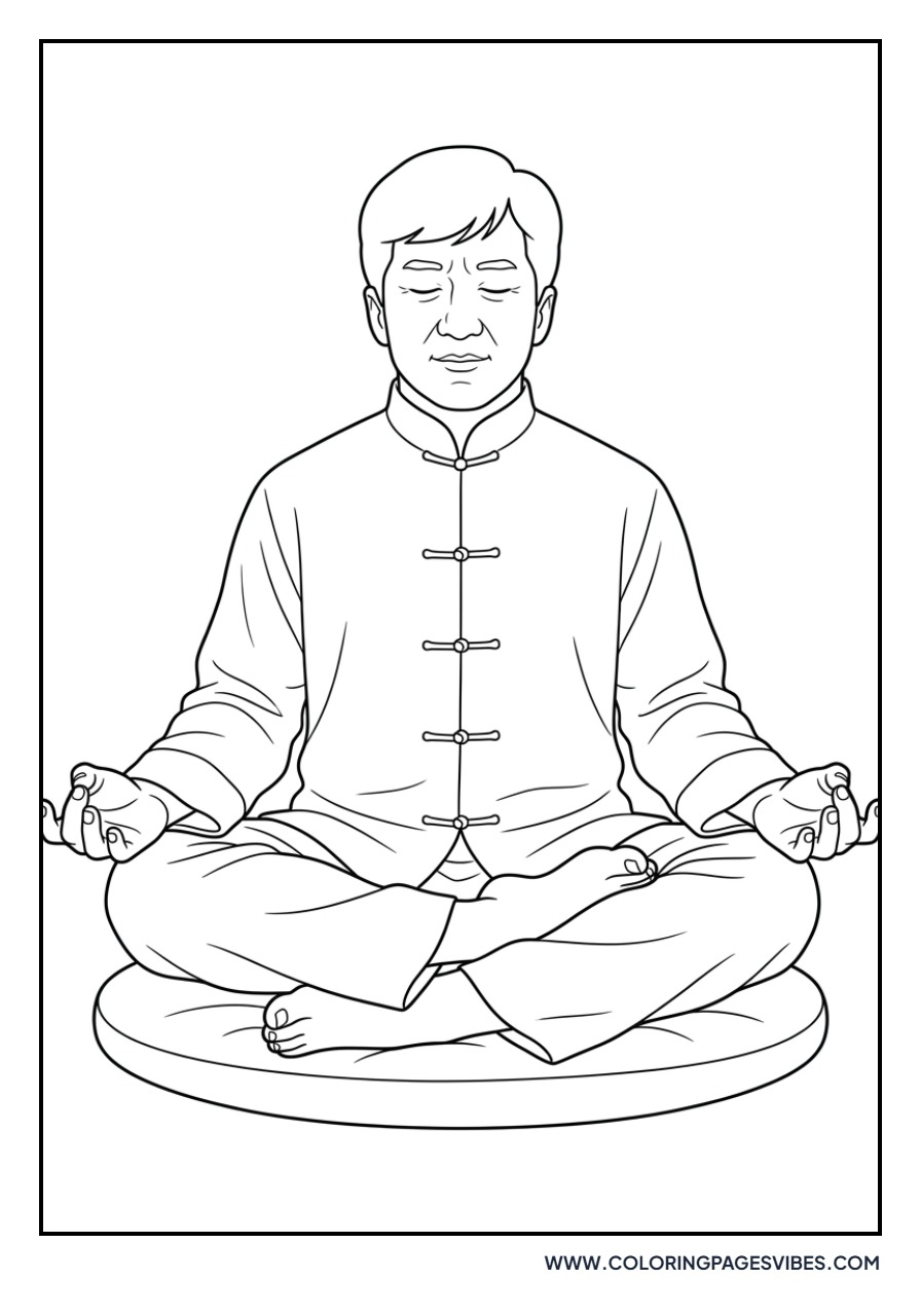 Jackie Chan Meditating