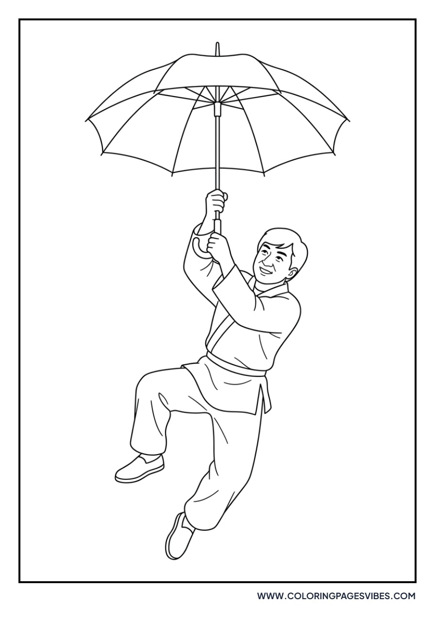 Jackie Chan Umbrella Stunt