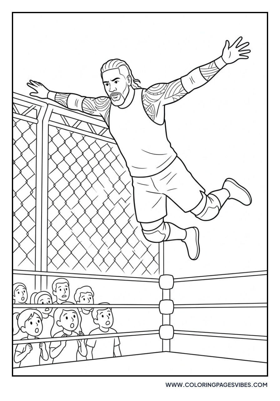 Jey Uso Jumping off Steel Cage
