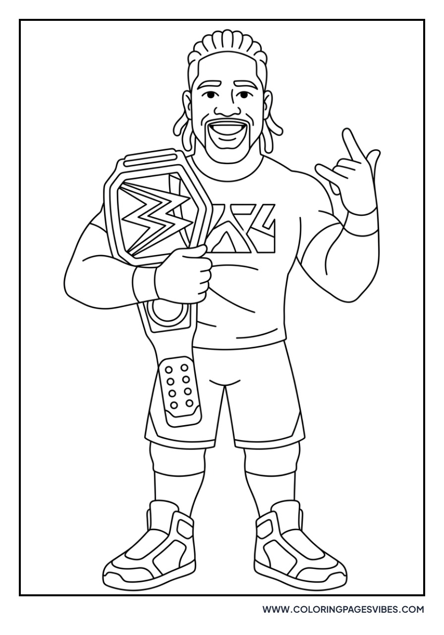 Jey Uso with Championship Belt