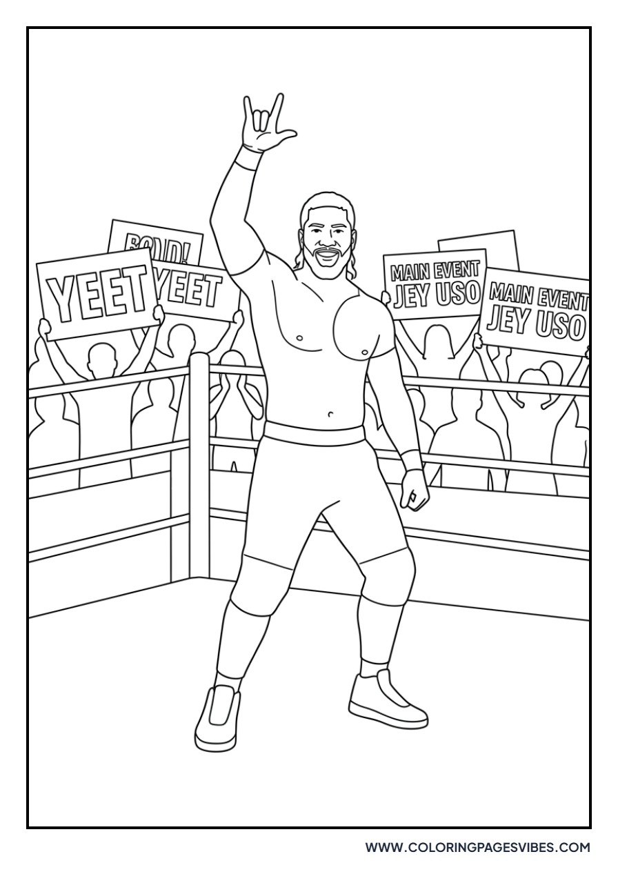 Jey Uso with Fan Signs