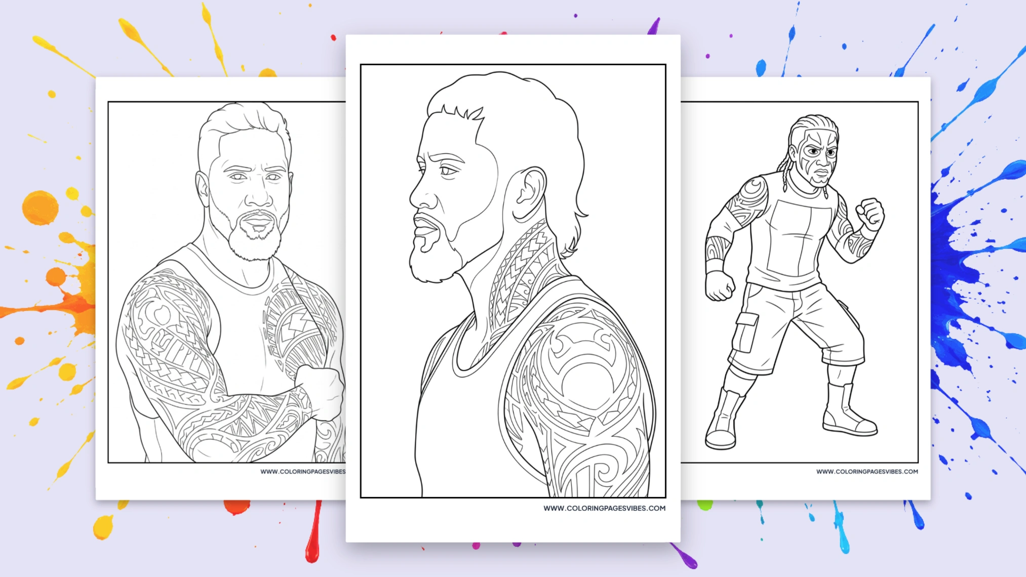 44+ Jey Uso Coloring Pages: Free WWE Printables (PDF)