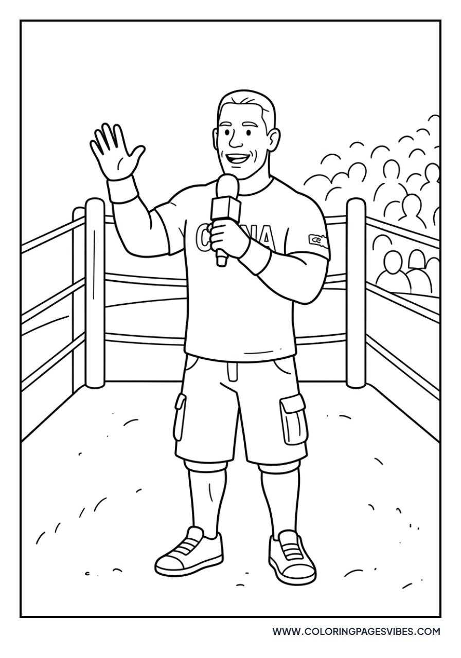 John Cena Holding a Microphone