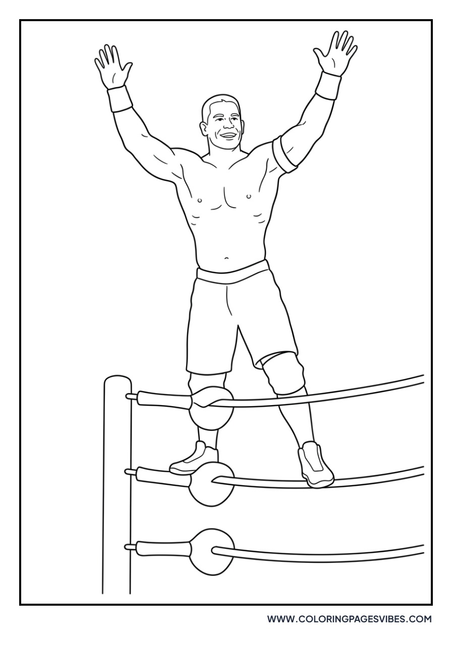 John Cena in the Ring Corner
