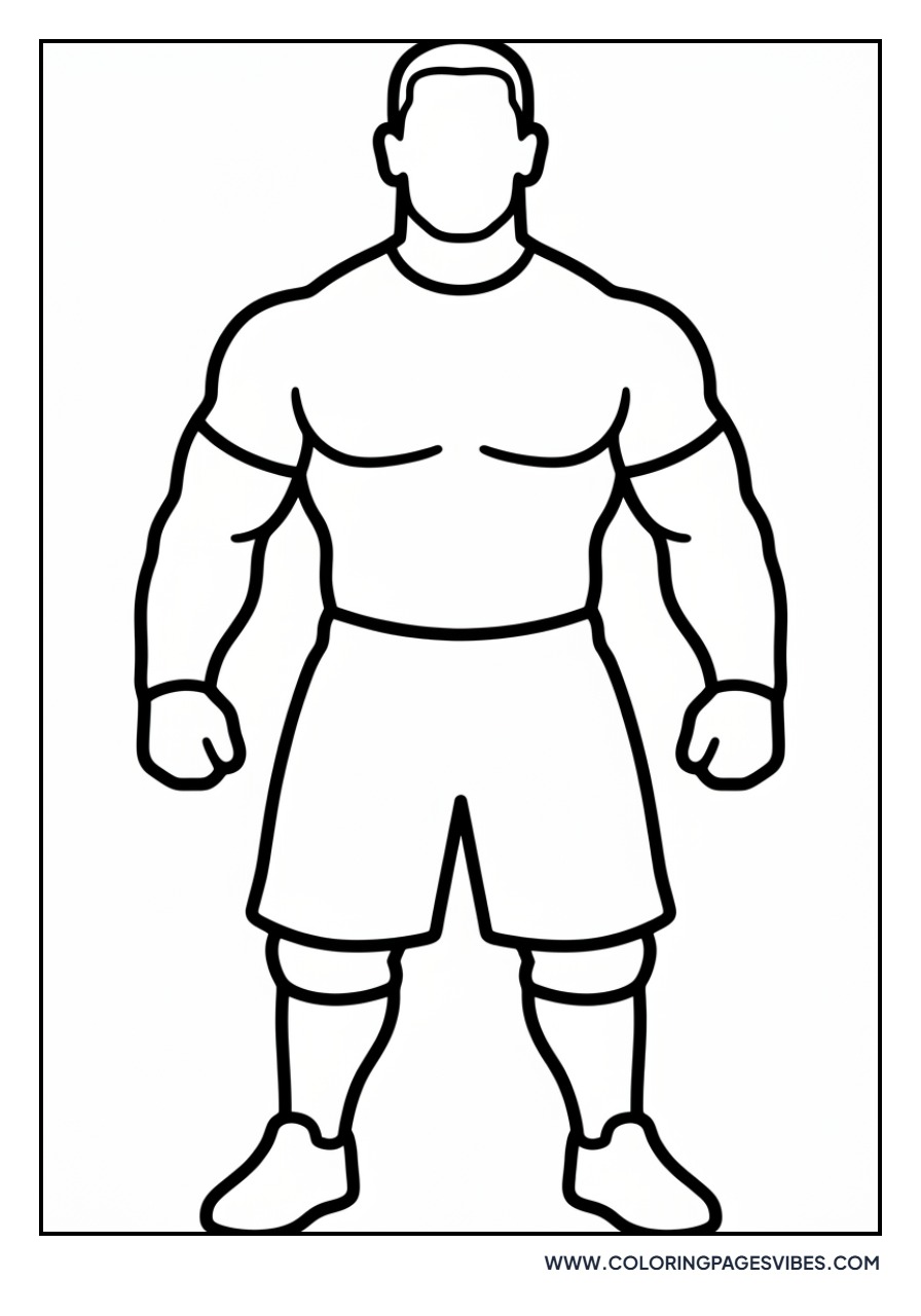 John Cena Muscle Silhouette