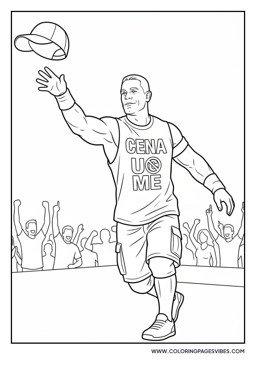 John Cena Throwing Cap
