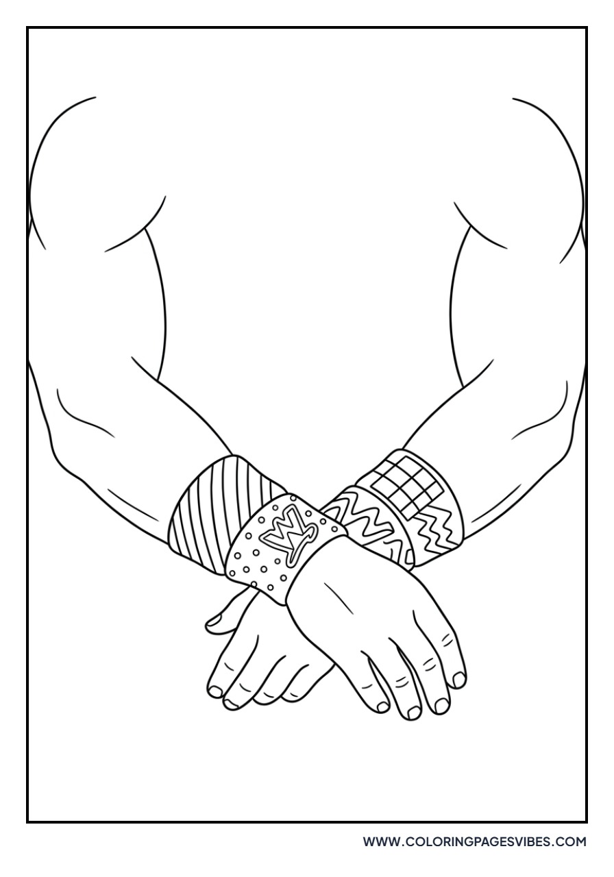 John Cena Wearing Wristbands