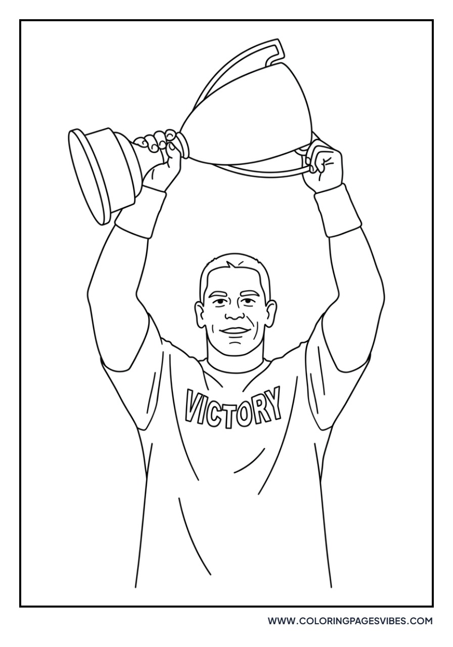 John Cena with a Trophy