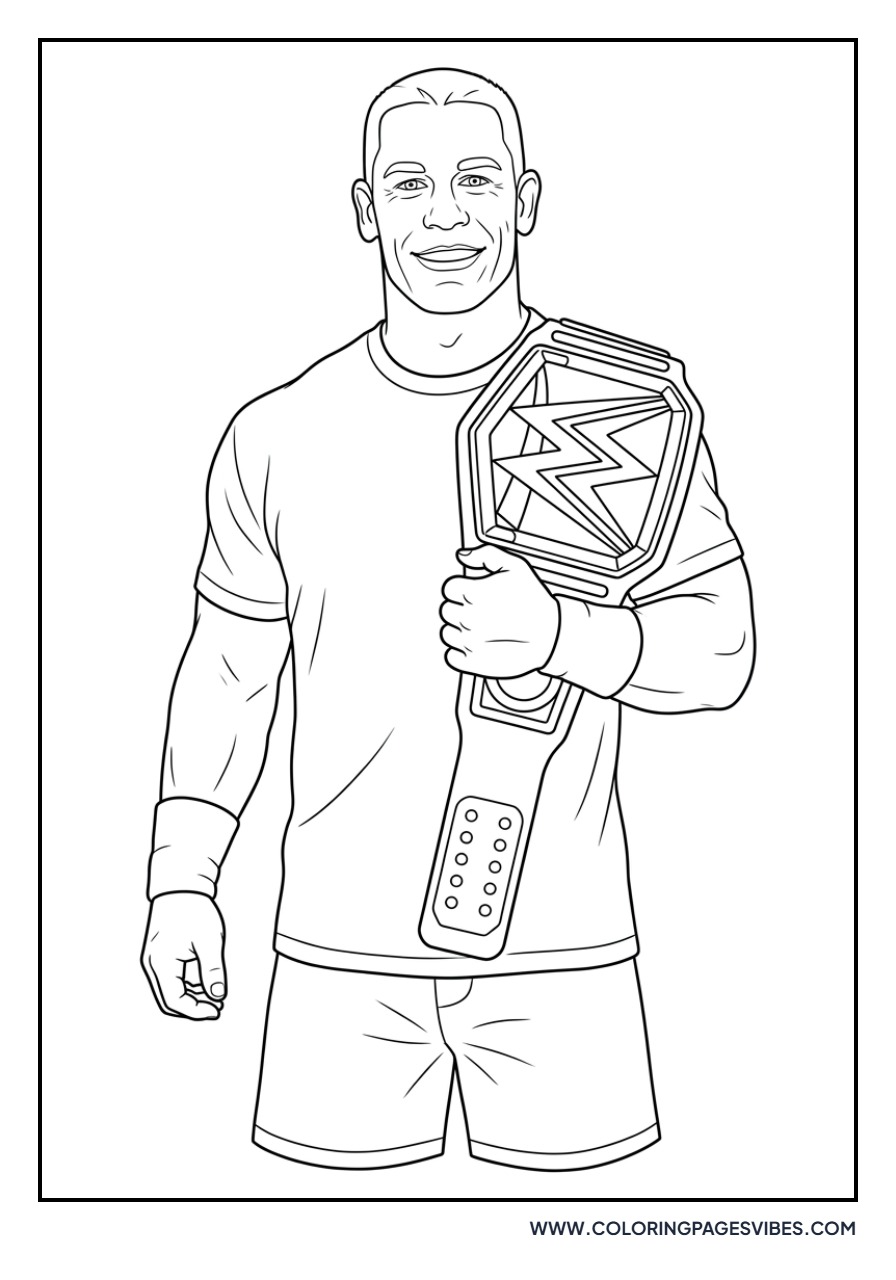 John Cena with WWE Belt
