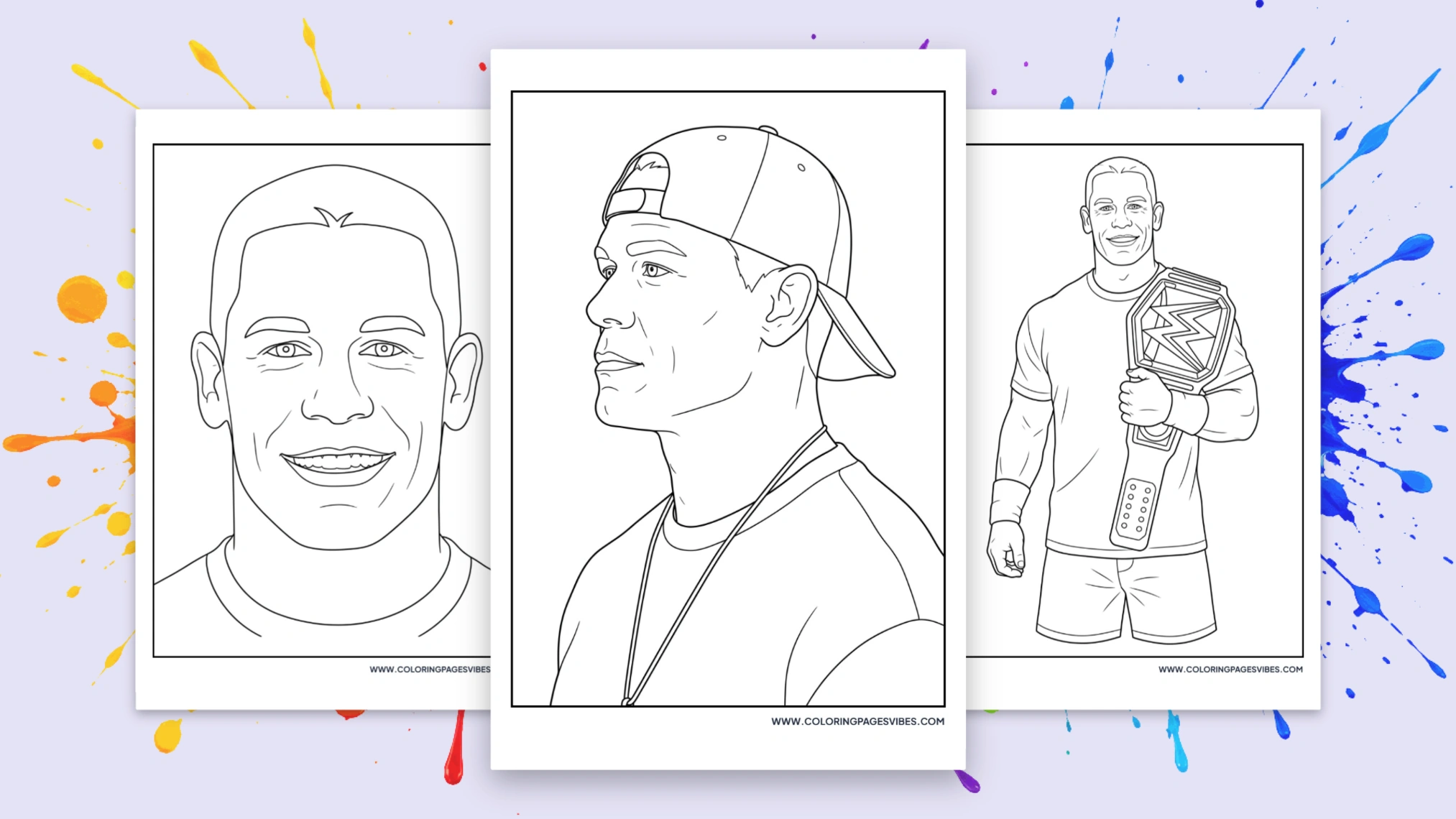 55+ Free John Cena Coloring Pages (Printable PDFs)