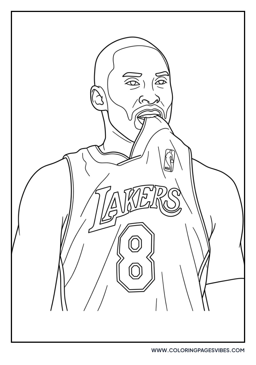 Kobe Biting His Jersey