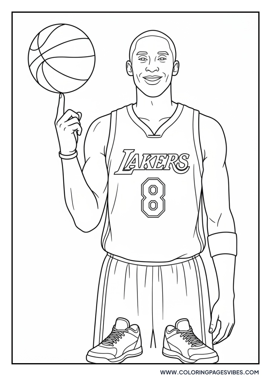Kobe Bryant with Basketball