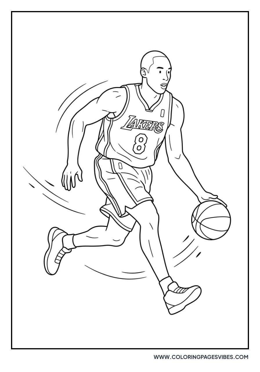 Kobe Dribbling Down Court