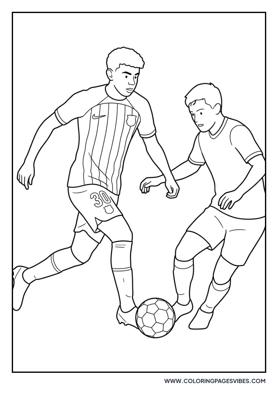 Lamine Yamal Dribbling Action