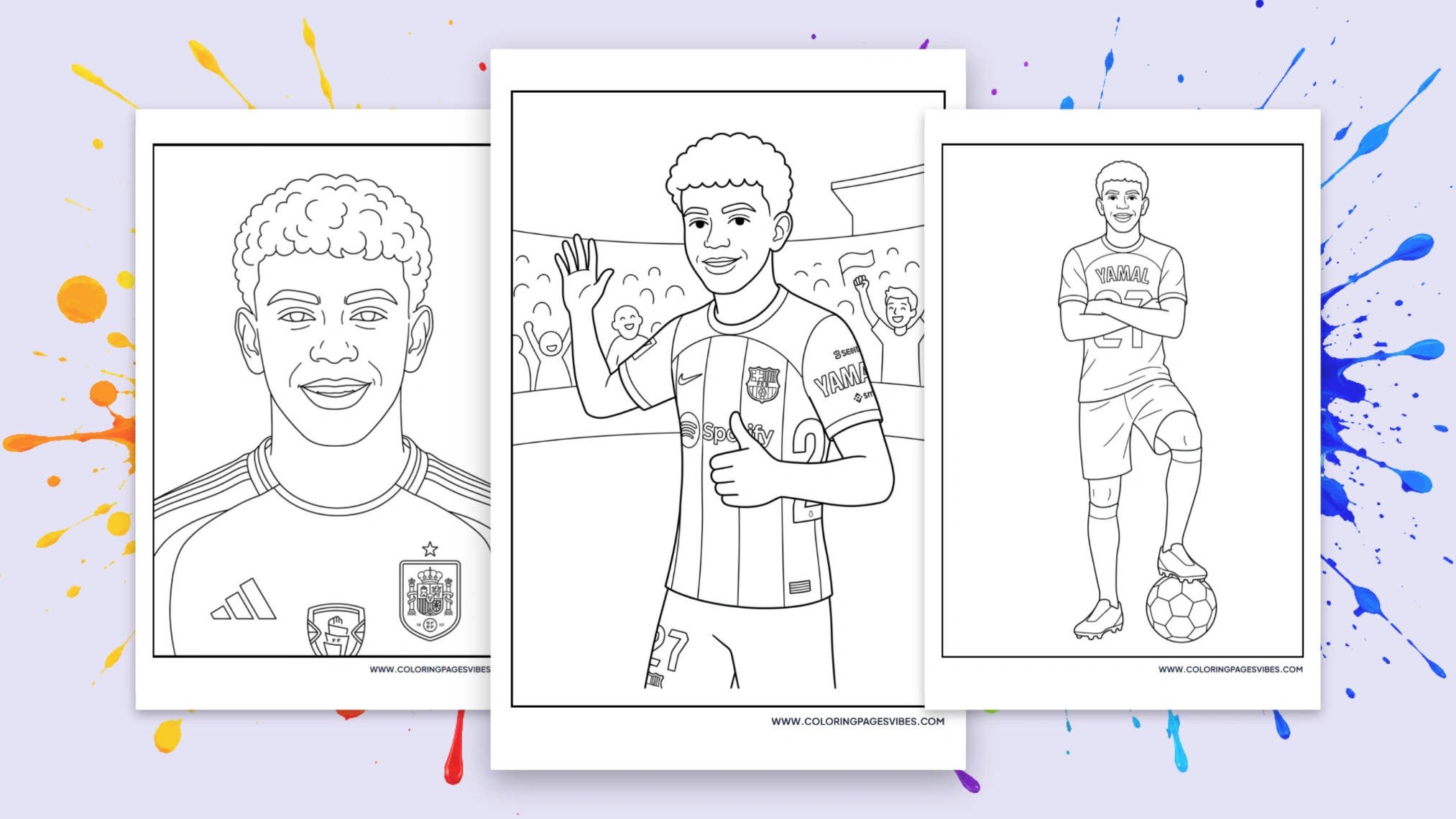 65+ Free Lamine Yamal Coloring Pages Printable (PDF)