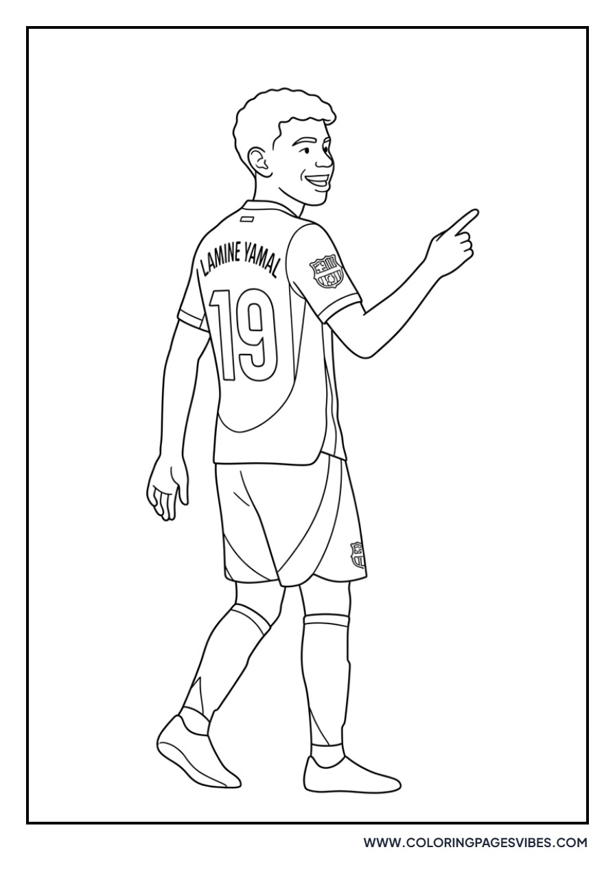Yamal Pointing to Fans