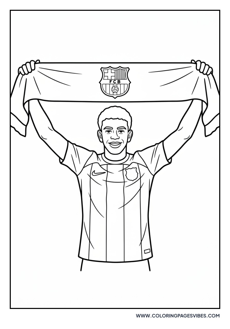 Yamal with Barcelona Scarf