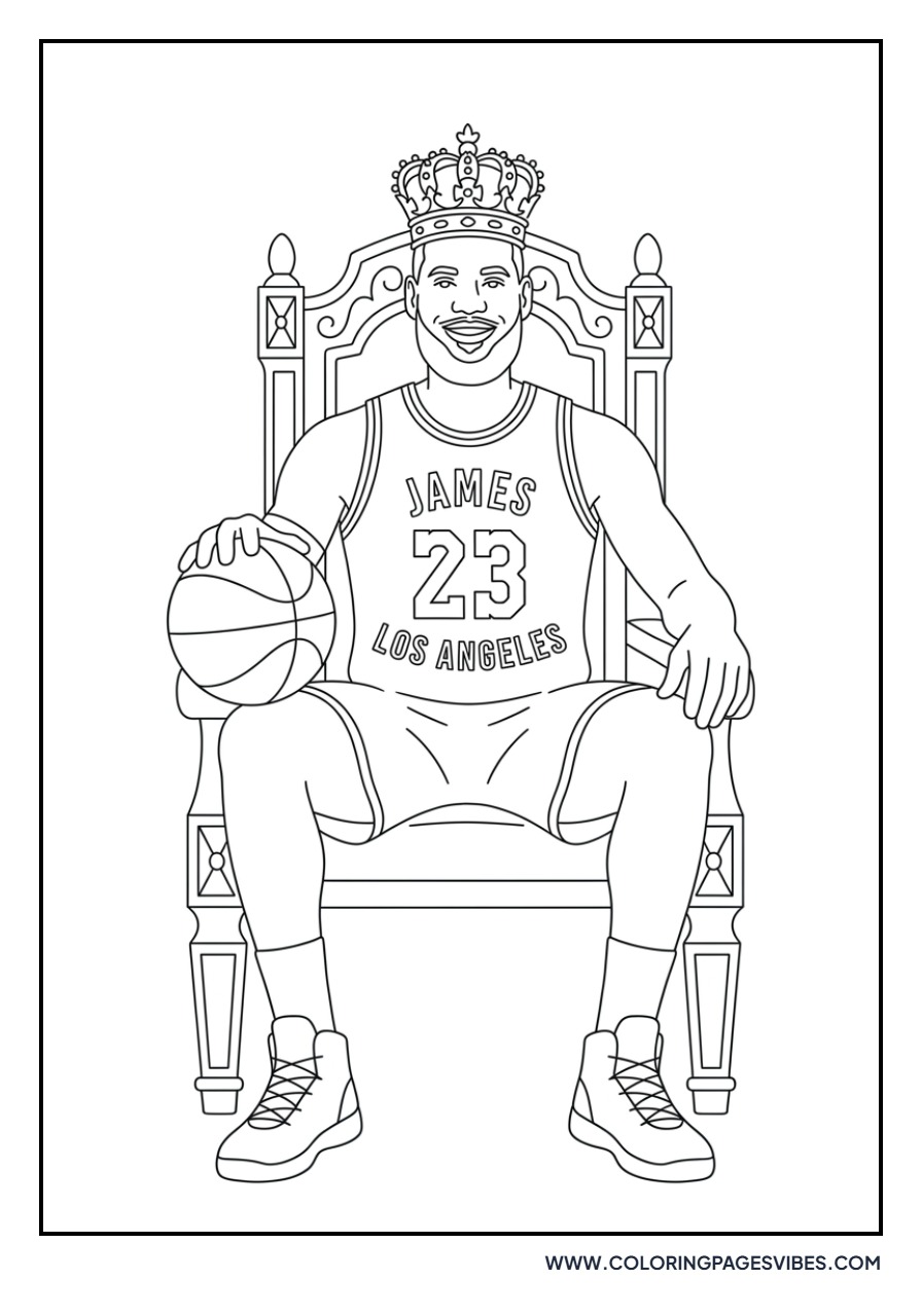 King LeBron wearing a Crown