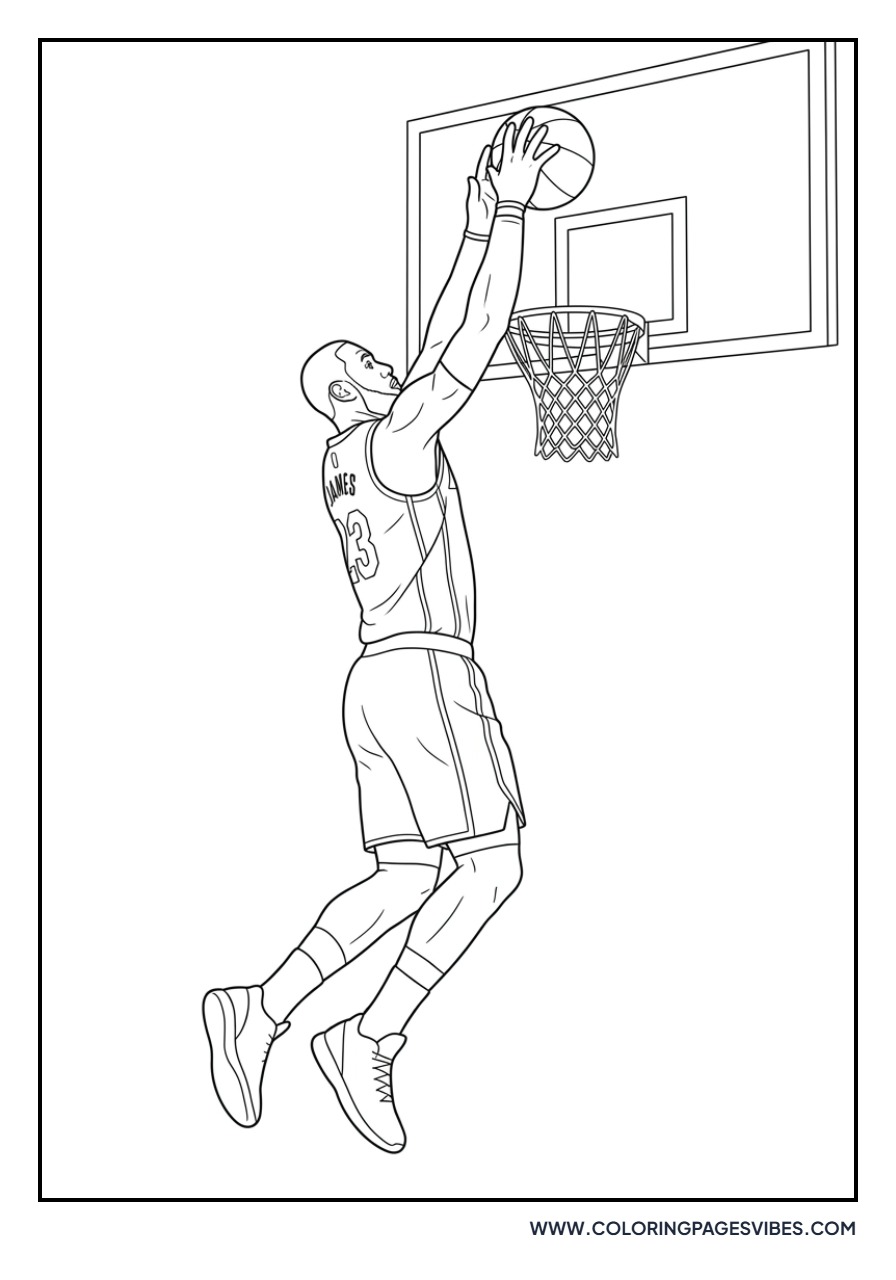 LeBron James Blocking a Shot