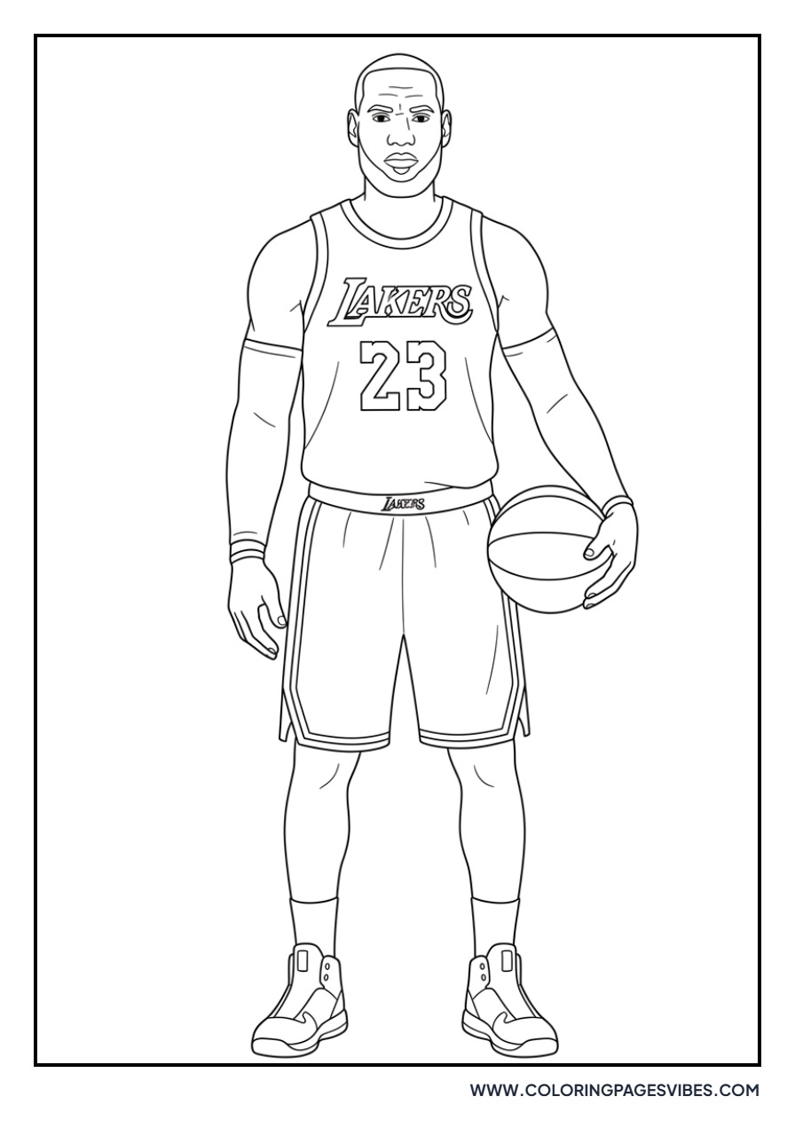 LeBron James holding Basketball