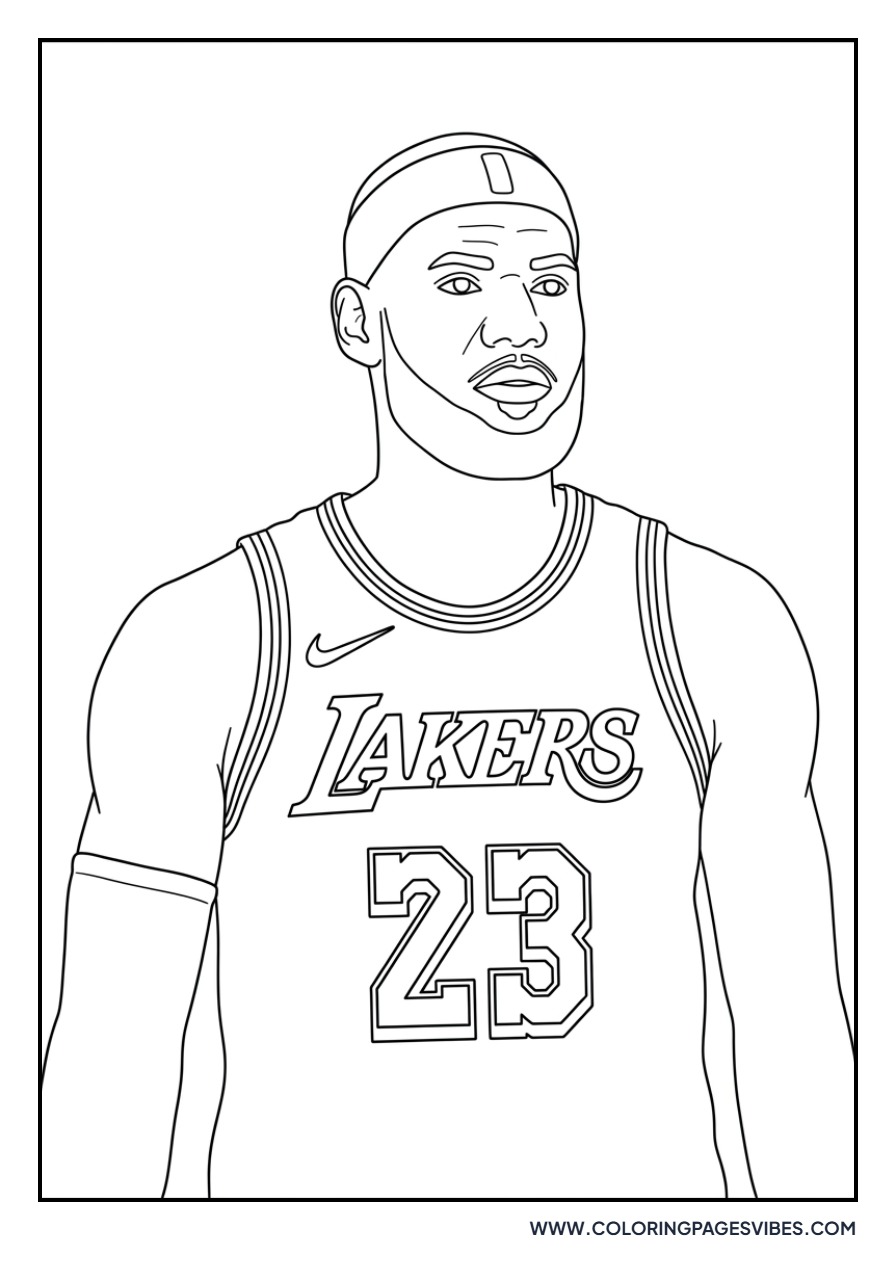LeBron James Lakers Jersey Portrait