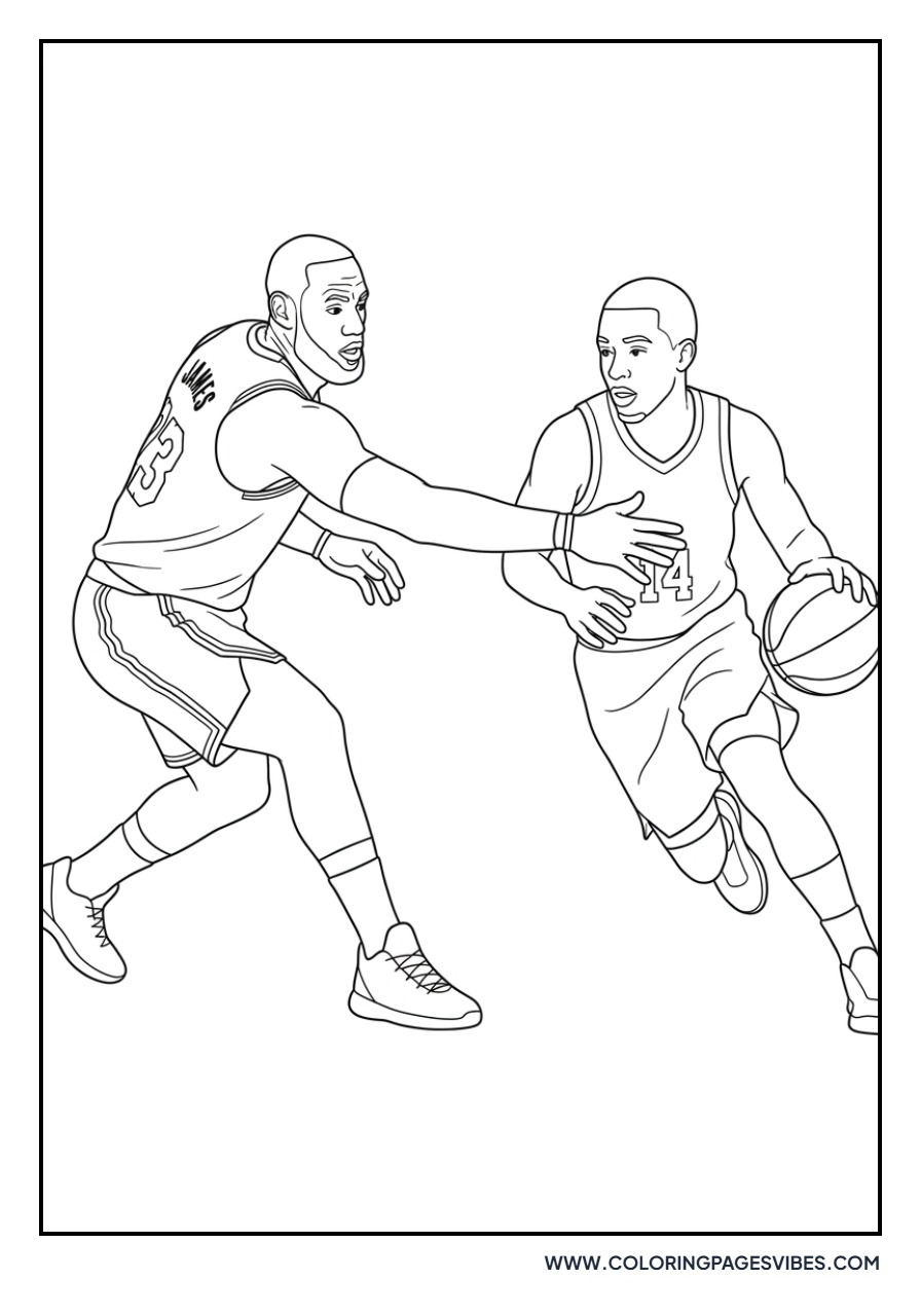 LeBron James Stealing the Ball
