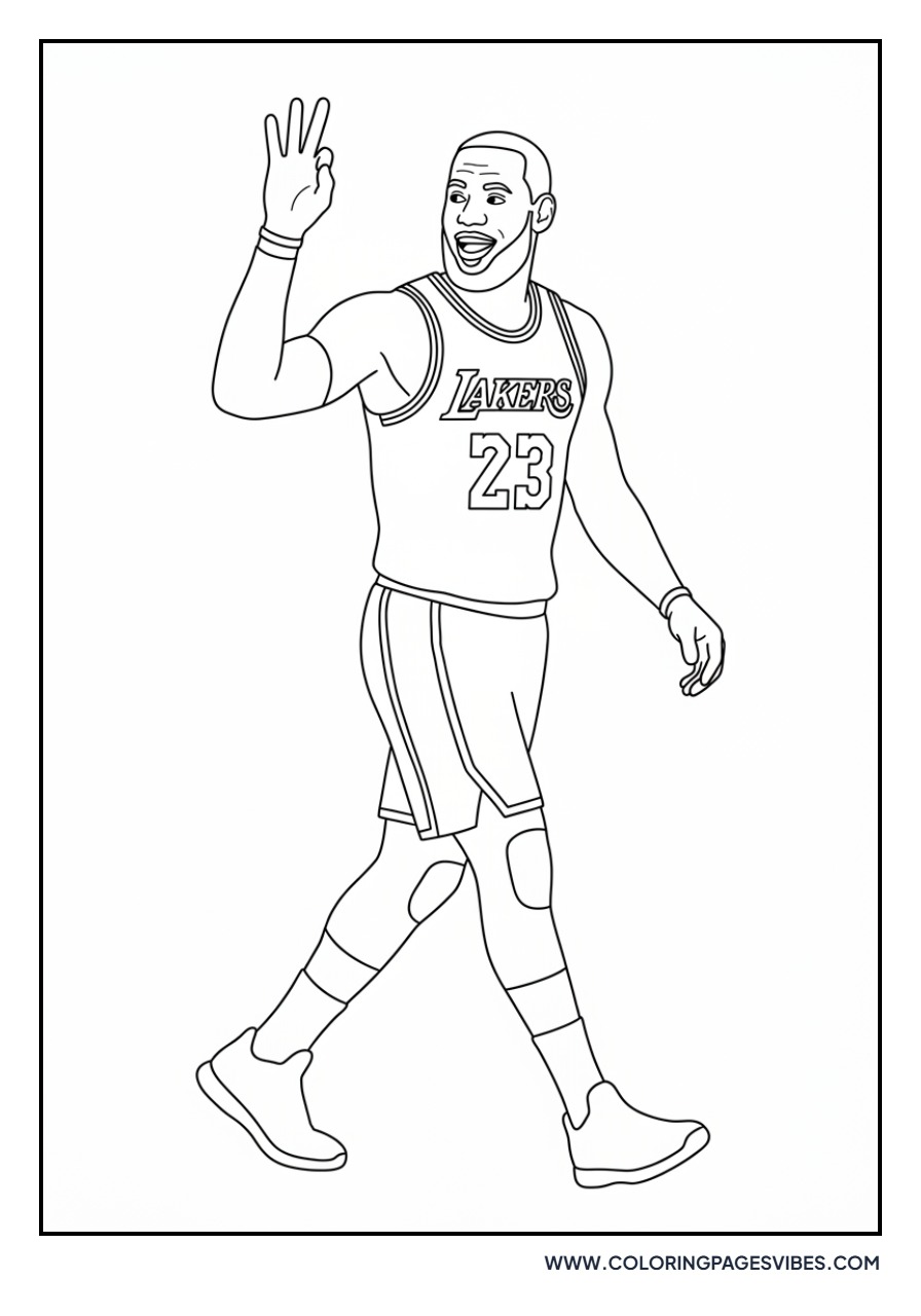 LeBron James Three-Point Gesture