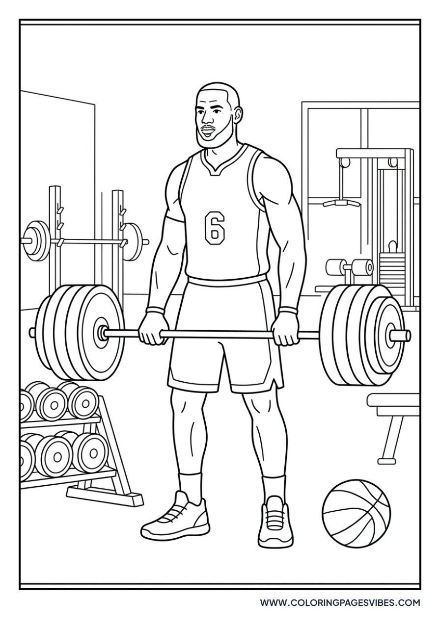 LeBron James Training in Gym