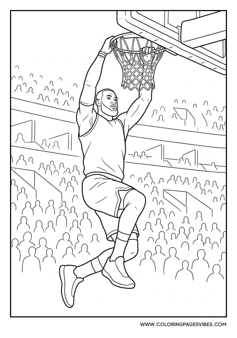 LeBron James Two-Handed Dunk