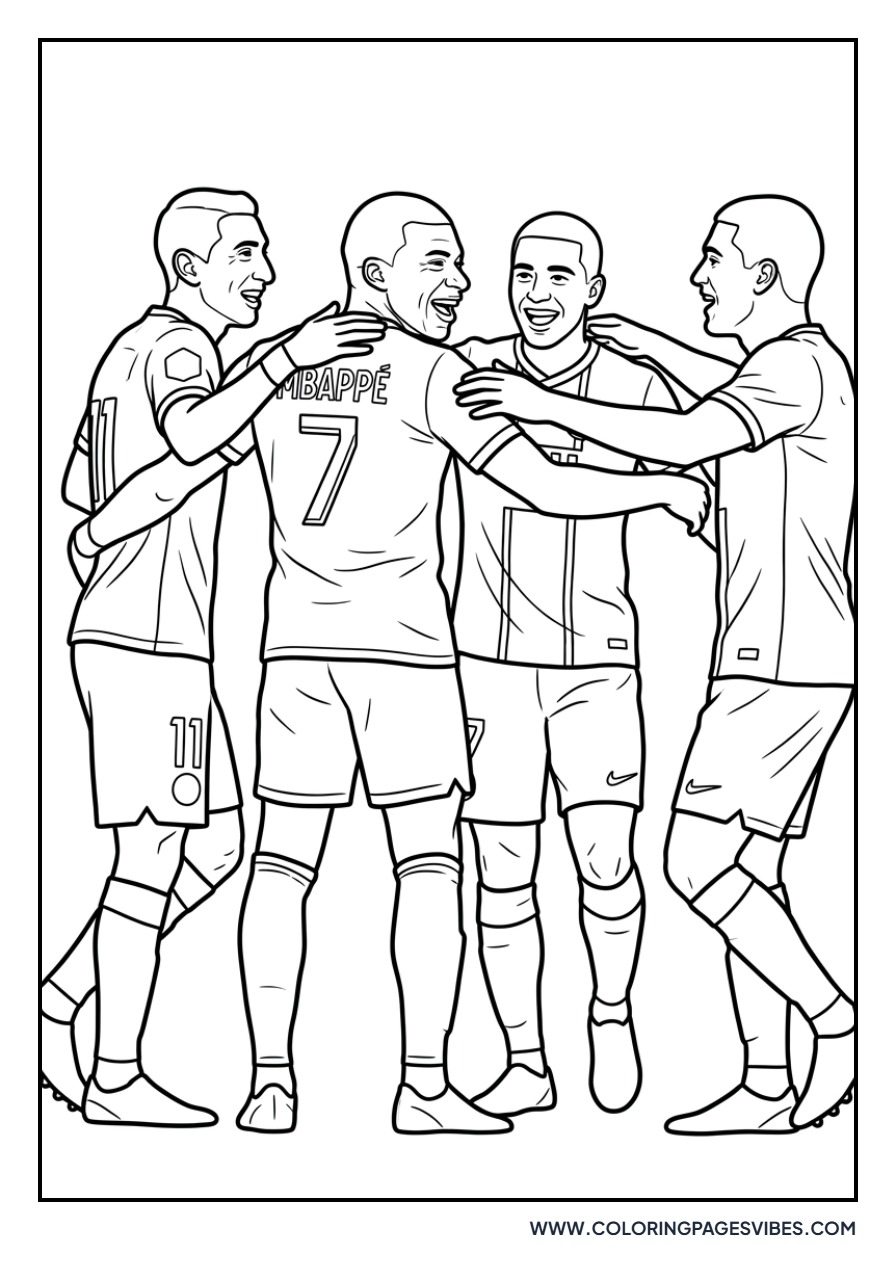 Mbappe and Teammates