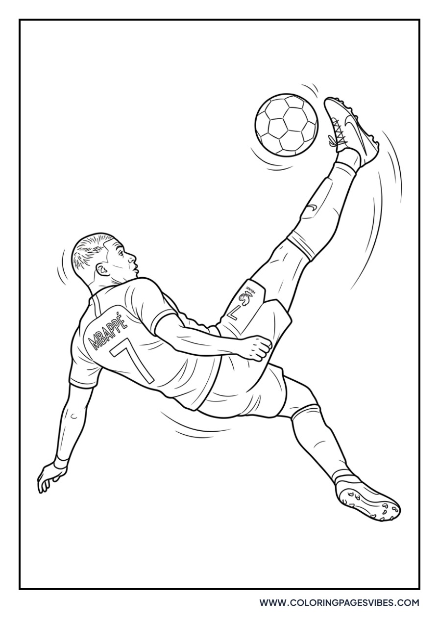 Mbappe Doing a Bicycle Kick