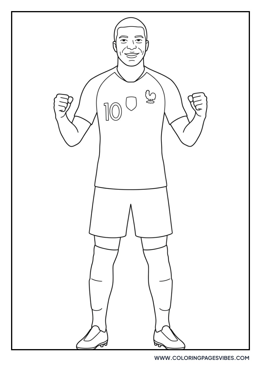 Mbappe in National Colors