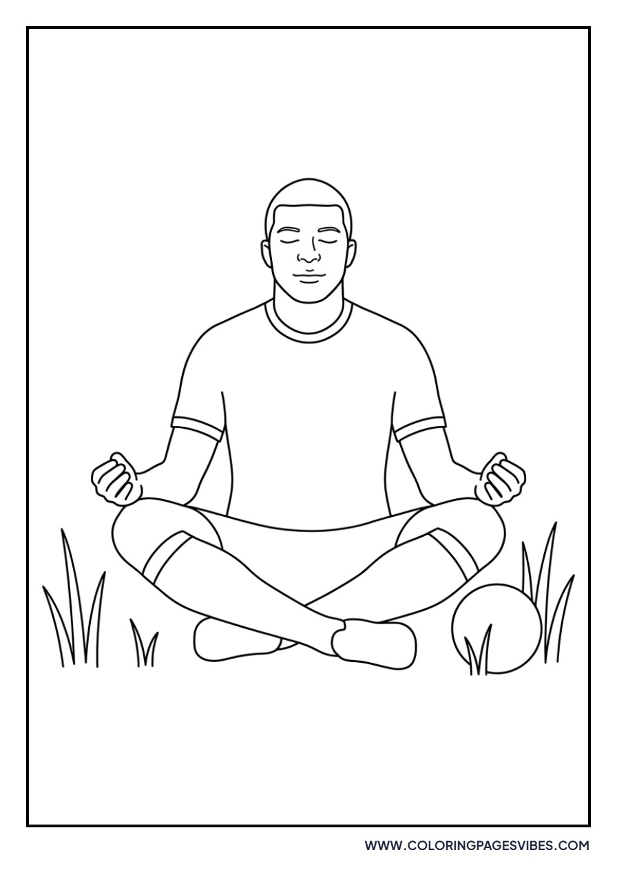Mbappe Meditating Pose