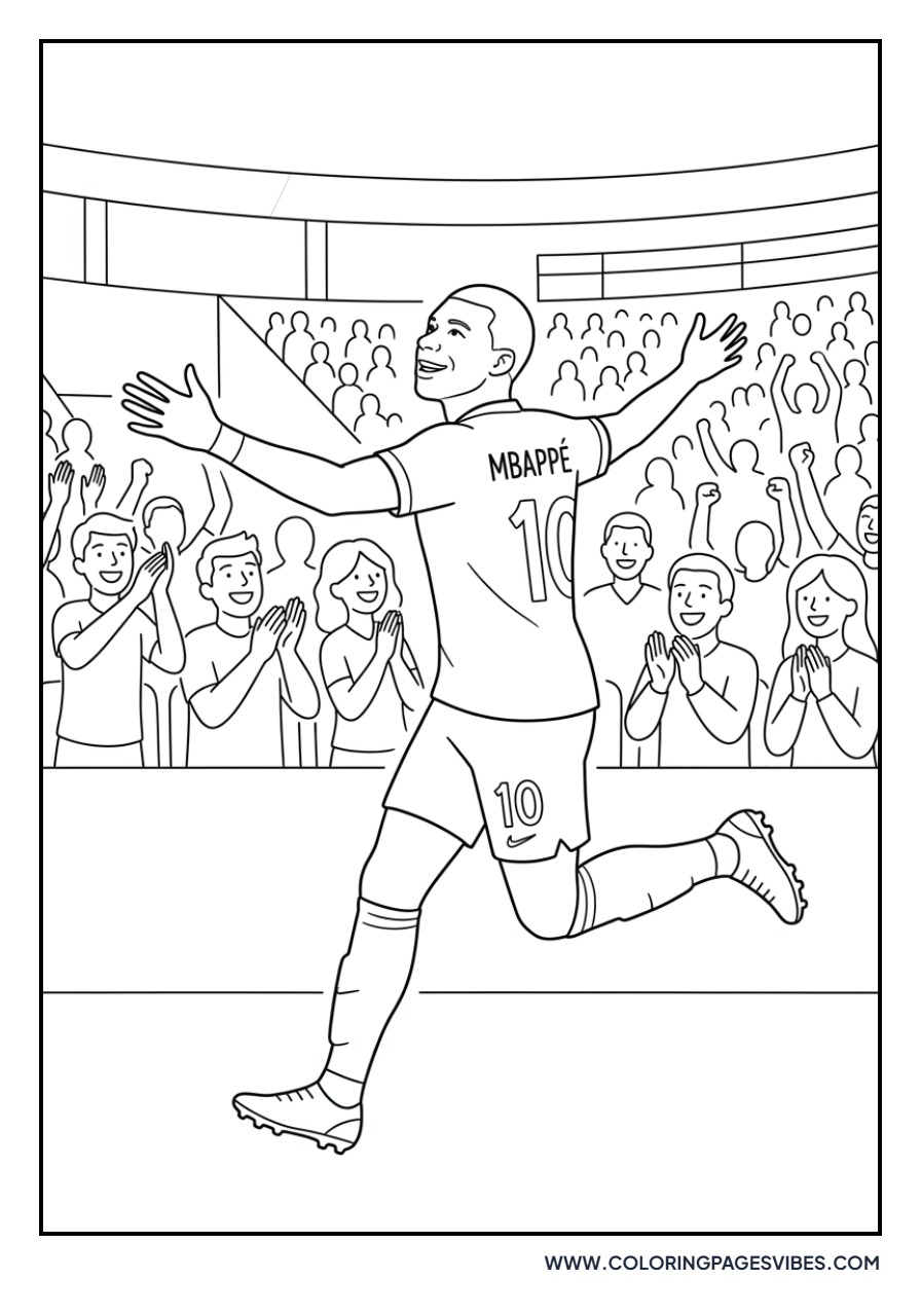 Mbappe Running to the Crowd