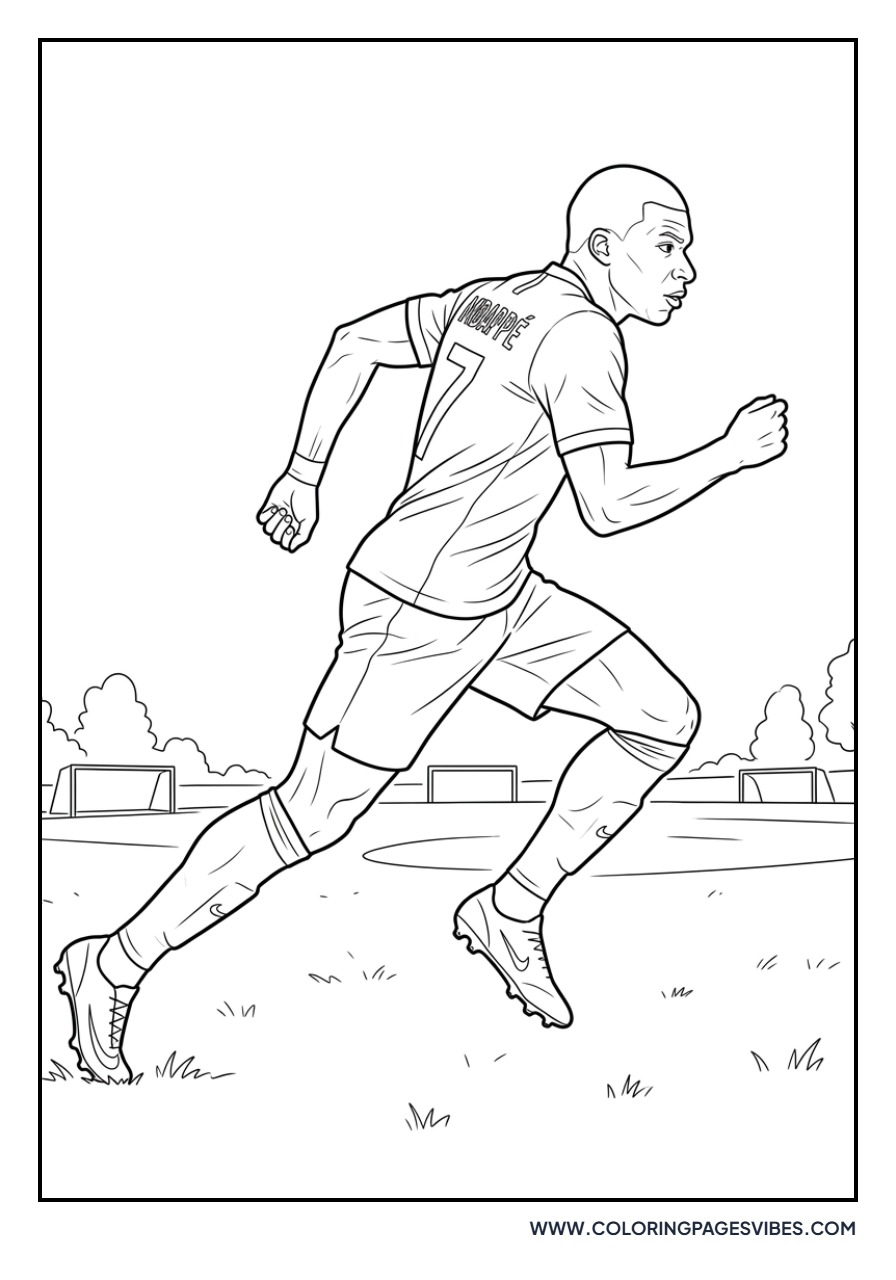Mbappe Sprinting Action
