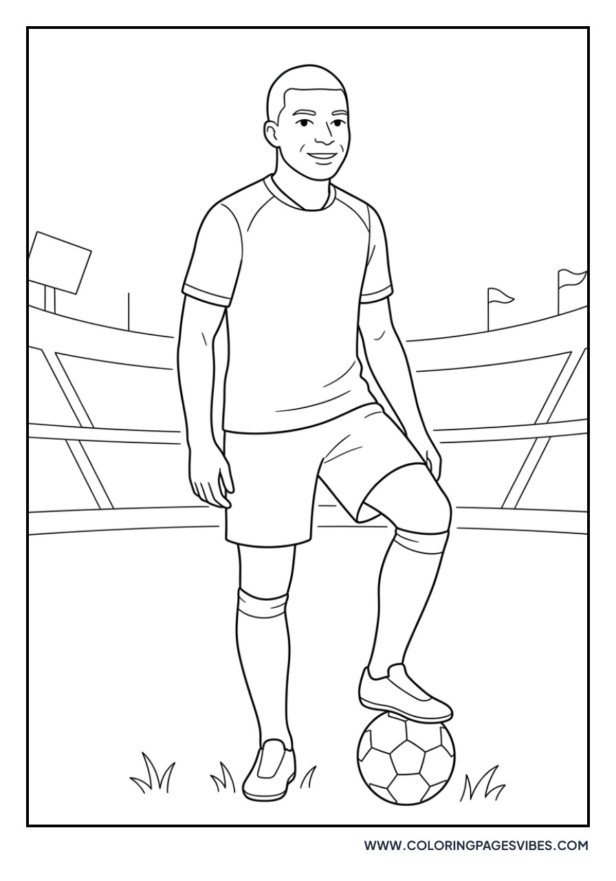 Mbappe Standing with Ball